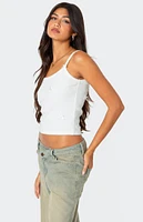 Edikted Emilia Ribbed Bow Tank Top