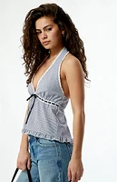 Your Favorite Noelle Pinstripe Halter Top