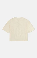 WeSC America Inc Cream Mesh Cropped T-Shirt