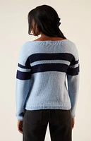 LA Hearts Boat Neck Striped Sweater