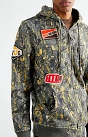 True Religion Big T Buddha Camo Full Zip Hoodie