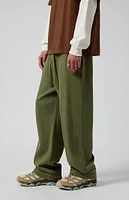 PacSun Olive Wash Baggy Sweatpants