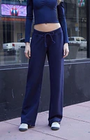 John Galt Blue Rosa Wide Leg Sweatpants