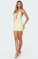 Edikted Debby Backless Lace Mini Dress