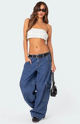 Edikted Super Oversized Belted Boyfriend Jeans