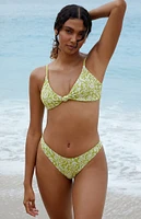 Dippin' Daisy's Green Ribbed Seaport High Cut Bikini Bottom