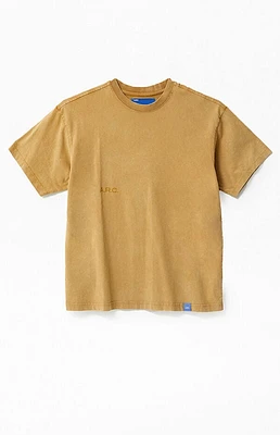 A.R.C. Light Tan Vintage Wash Heavyweight Cropped Boxy T-Shirt