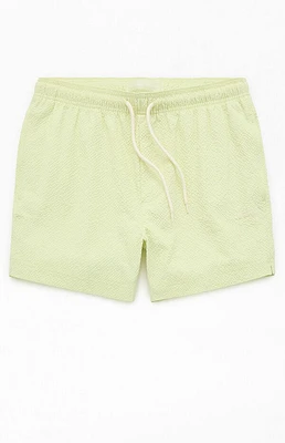 Pacsun Sea Foam Seersucker 4.5" Swim Trunks