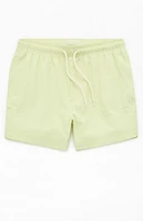 Pacsun Sea Foam Seersucker 4.5" Swim Trunks