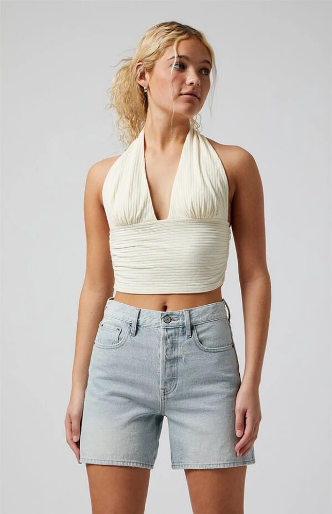 Pacsun Light Indigo Denim Dad Shorts
