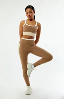 FABLETICS Active Brown Define PowerHold High Waisted Leggings
