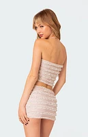 Edikted Izzy Ruffled Strapless Top