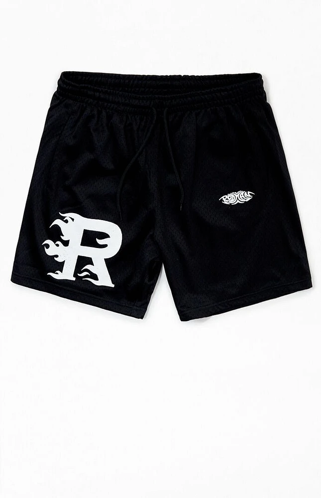 RODMAN BRAND Flame Mesh Basketball Shorts