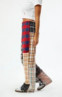 PacSun Plaid Patchwork Sweatpants