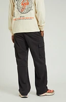 PacSun Stretch Brody Black Cotton Cargo Pants