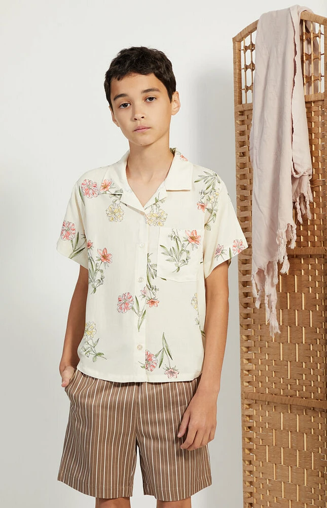 PacSun Kids Cropped Button Down Shirt