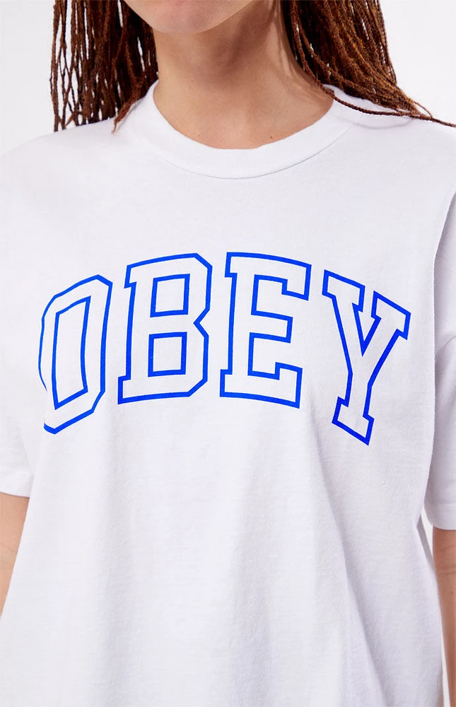 Obey Collegiate Cropped T-Shirt
