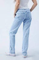 Eco Light Indigo Low Rise Straight Leg Jeans