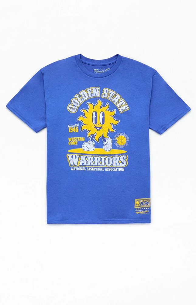Mitchell & Ness Kids NBA Retro Mascot Warriors T-Shirt