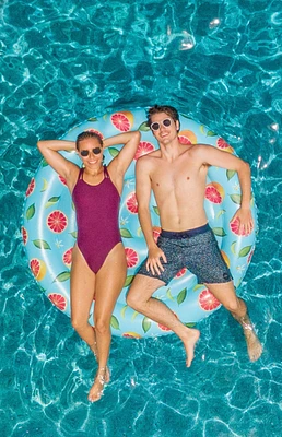 Pool Candy Inflatable Grapefruit Island Pool Float