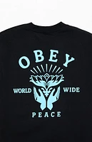 Obey Lotus With Hands T-Shirt