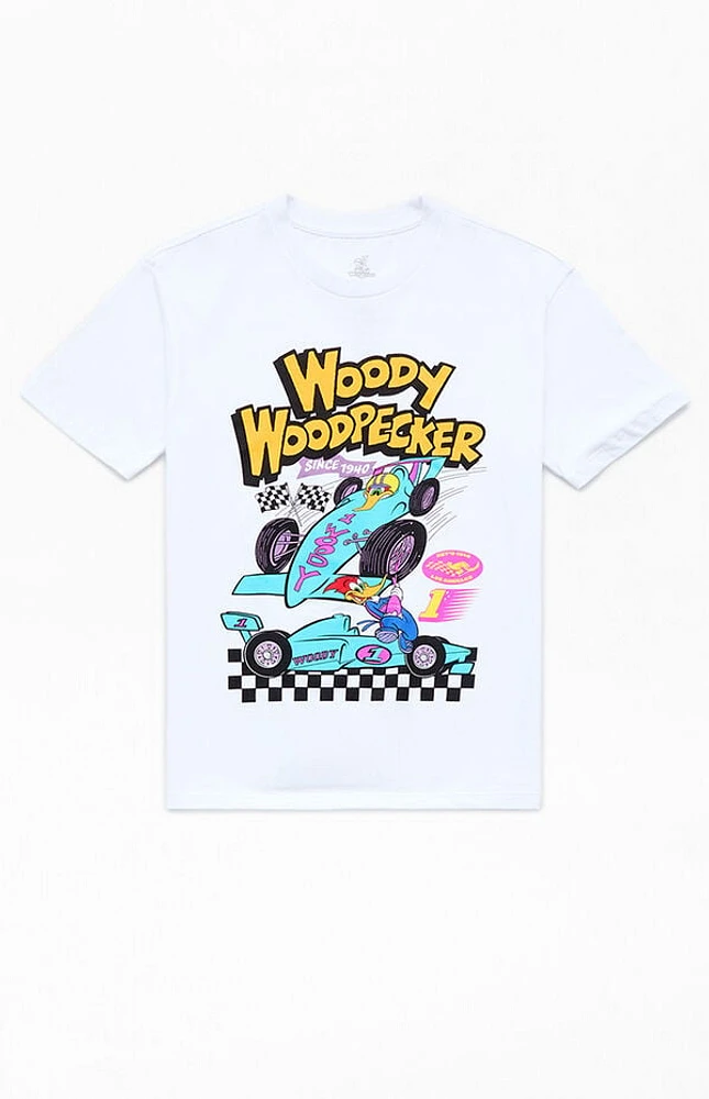 Kids Woody Woodpecker Racing T-Shirt