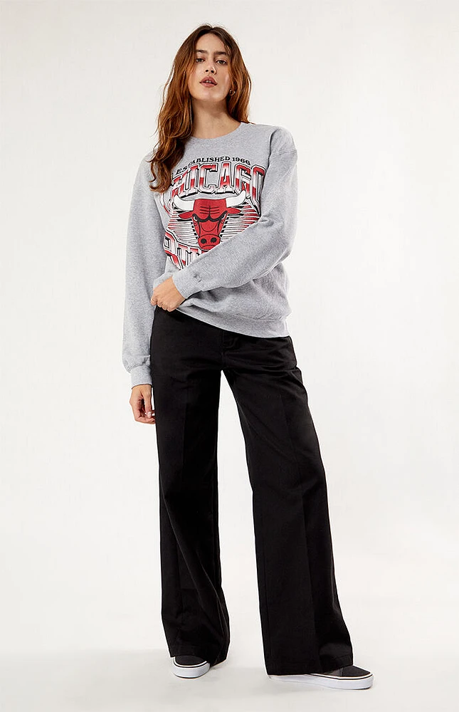 Chicago Bulls Chrome Lines Crew Neck Sweatshirt