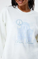 Golden Hour Paris Louve Building Crew Neck Sweatshirt