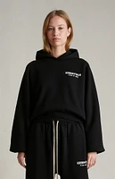 Fear of God Essentials Women's Black Fleece Cropped Hoodie