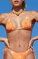 PacSun Eco Orange Sydni Triangle Bikini Top