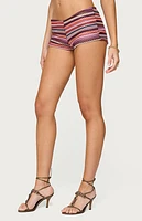Edikted Zigzag Stripe Shorts