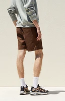 PacSun Brown Textured Cotton Shorts