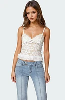 Edikted Torin Sheer Lace Tank Top