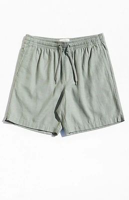 Pacsun Olive Textured Volley Shorts