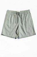 PacSun Olive Textured Volley Shorts