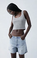 Pacsun Eco Light Indigo Ripped High Waisted Relaxed Jorts