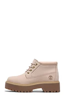 Timberland Women's Light Beige Stone Street Mid Lace-Up Boots