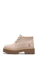 Timberland Women's Light Beige Stone Street Mid Lace-Up Boots