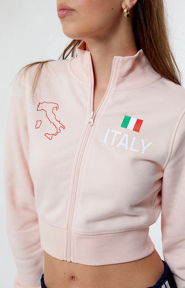 PacSun Italy High Neck Zip Up Track Jacket