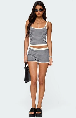 Edikted Saylor Striped Knit Shorts