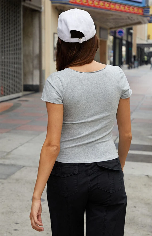 Light Gray Cinched Top