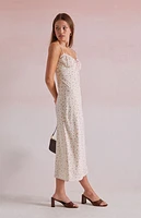 Beverly and Beck Daisy Floral Tie Front Midi Dress