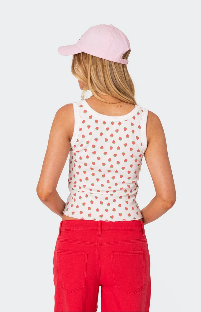 Berry Cool Printed Tank Top