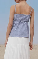 John Galt Blue & White Gingham Edith Tank Top