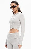 LIONESS Muse Knit Full Zip Sweater