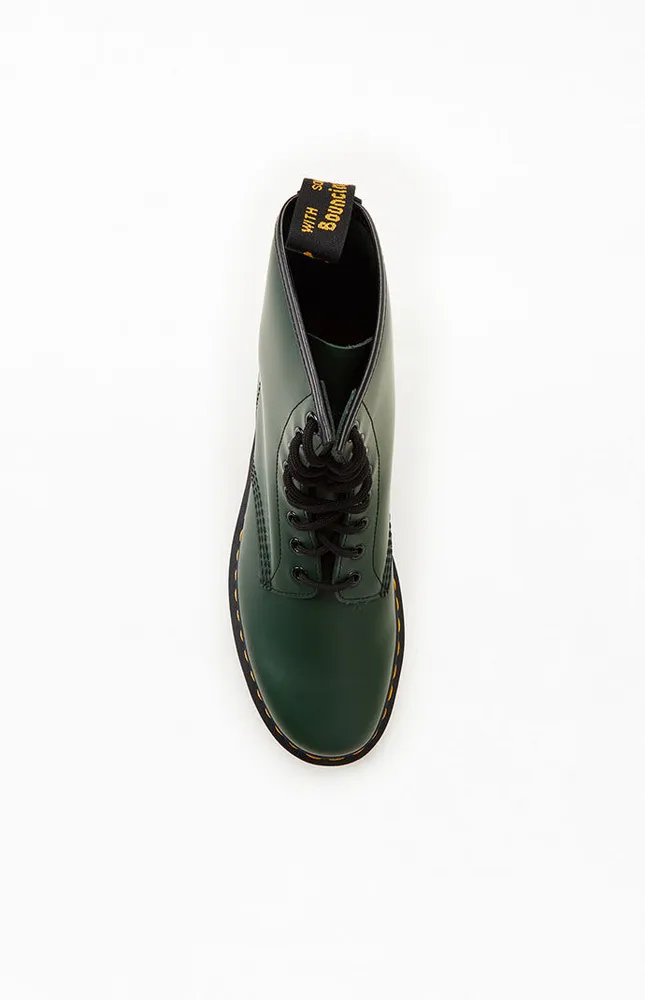 Green 1460 Smooth Leather Black Boots