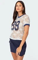 Edikted 89 Sheer Lace T Shirt