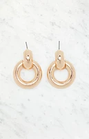LA Hearts Circle Drop Earrings