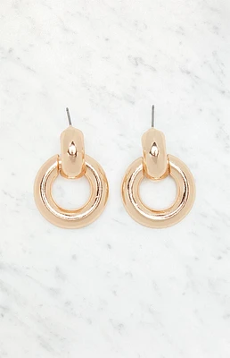 LA Hearts Circle Drop Earrings