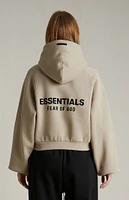 Fear of God Essentials Women's Desert Sand Fleece Cropped Hoodie